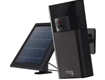 Ring Stick Up Cam with Ring Solar Panel Combo, Outdoor Security Camera with 2-Way Audio - Imported from UK